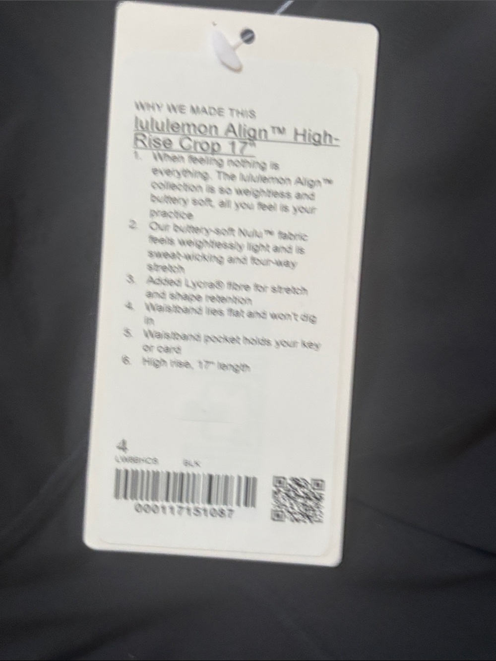 lululemon athletica Aligns 17” crop high-rise black - Picture 3 of 5